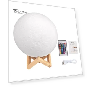 Moon Lamp with Wooden Base — Creative Lighting Solutions, Home Kits