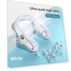 Neck Hanging Fan with Digital Display — Portable Cooling Solutions, SUPONE