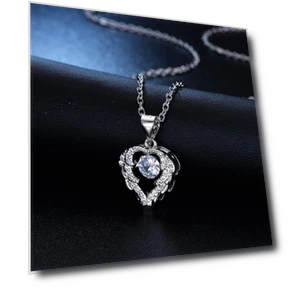 Ocean Heart Smart Pendant Necklace — Smart Jewelry, Lucky Star Jewelry