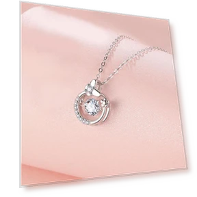 Silver Effect Butterfly Necklace Smart Heart Light — Men's Necklaces, Lucky Star Jewelry