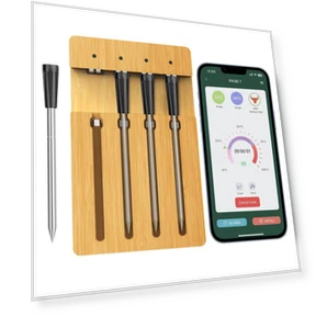 Wireless Meat Thermometer with Smart APP Control — Grill Thermometers, Neoglint