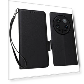 Case with Wrist Strap Litchi Texture PU Leather Wallet Phone Cover — Phone Accessories, Smartwatch 2025
