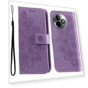 Flower Pattern Phone Case with Wallet Stand — Phone Accessories, Smartwatch 2025