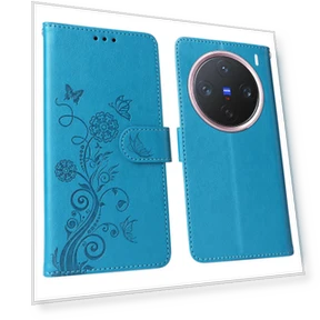 Leather Case Butterfly Floral Imprint Wallet Stand Cover — Basic Cases, Smartwatch 2025