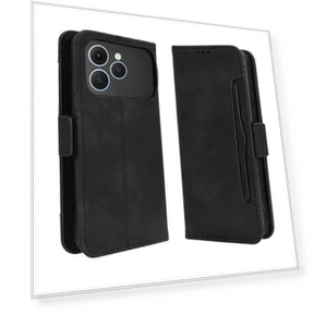 Leather Case Phone Wallet Cover with Multiple Card Slots — Basic Cases, Smartwatch 2025
