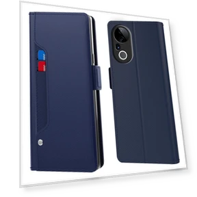 Leather Phone Case with Stand, Card Holder, and Mirror — Smartwatch Protectors, Smartwatch 2025