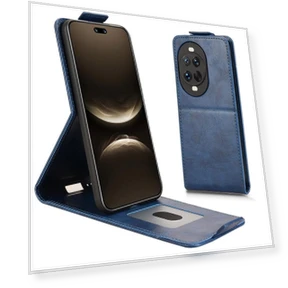 Magnetic Clasp Vertical Flip Leather Phone Cover with Card Holder — Flip Cases, Smartwatch 2025