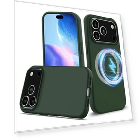 MagSafe-Compatible Shockproof Liquid Silicone Case — Phone Accessories, Smartwatch 2025