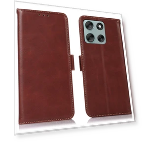 RFID Blocking Genuine Cow Leather Wallet Phone Cover — Flip Cases, Smartwatch 2025
