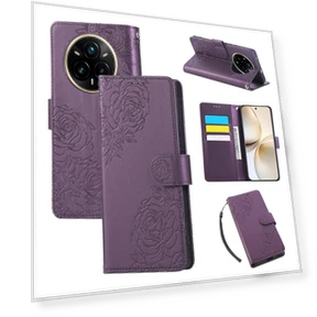 Rose Flower PU Leather Wallet Phone Cover — Basic Cases, Smartwatch 2025