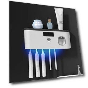 Smart Toothbrush Sterilizer with Automatic Toothpaste Dispenser — Toothpick Holders, Tool parts