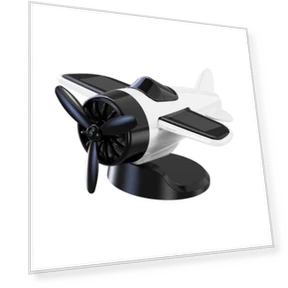 Solar-Powered Airplane Car Ornament — Car Antenna Decorations, CAR SHOW