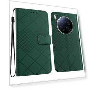 Wallet Imprint PU Leather Flip Folio Phone Cover — Flip Cases, Smartwatch 2025