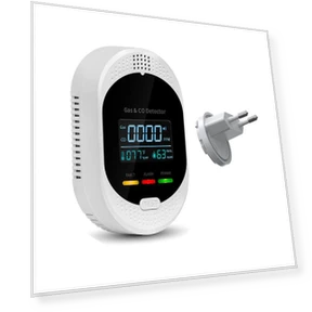 4-In-1 Gas CO Alarm Detector With Temperature Humidity LCD Display — Gas & CO Detectors, yieryi