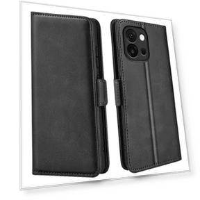 Calf Texture Leather Wallet Phone Cover — Basic Cases, Smartwatch 2025
