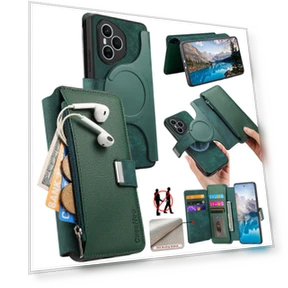 Detachable Magnetic Leather Flip Phone Cover — Flip Cases, CASENEO