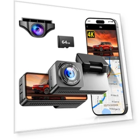 Dual Camera 4K Dash Cam — Dashboard Cameras, Zen-Japan Electronics