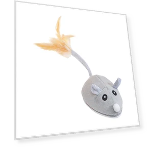Electric Mouse Toy with Feather — Cat Playthings, P andora