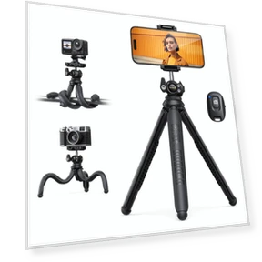 Flexible Smartphone Tripod Stand with Remote — Camera Supports, Lamicall