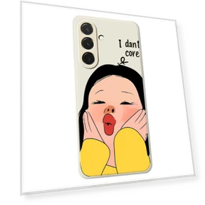 Girl Holding Face Pattern Printing Straight Edge TPU Phone Back Cover — Bumpers, Smartwatch 2025