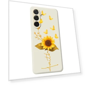 Golden Butterfly Sunflower Pattern Printing Straight Edge TPU Phone Back Cover — Bumpers, Smartwatch 2025
