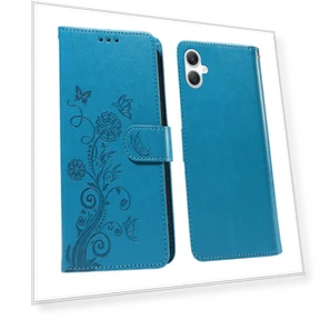 Leather Case Butterfly Floral Imprint Wallet Stand Cover — Flip Cases, Smartwatch 2025