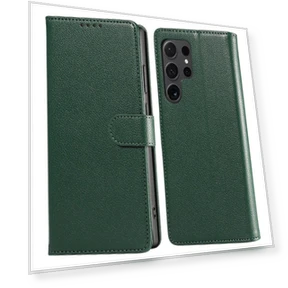 Leather Case Litchi Texture RFID Blocking Wallet Stand Phone Cover — Phone Accessories, Smartwatch 2025