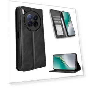 Retro PU Leather Case Phone Wallet Stand Cover — Phone Accessories, Smartwatch 2025