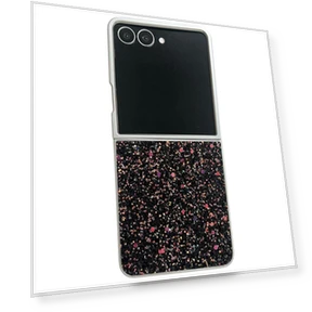 Rubberized Silver Edge Phantom Glitter Hard PC Phone Cover — Basic Cases, Smartwatch 2025
