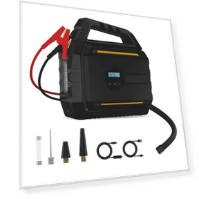 Smart Tyre Inflator with Jump Starter — Jump Starters, Navya Handicraft