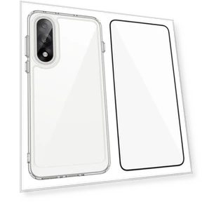 Transparent TPU Case with Tempered Glass Screen Protector — Screen Protectors, WANLONFENG