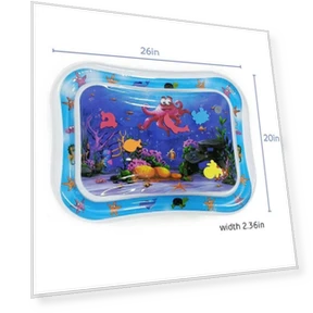 Inflatable Baby Water Mat for Tummy Time — Baby Play Zones, ZestCasa