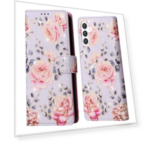 RFID Blocking Lacquered Floral Leather Phone Cover — Phone Accessories, Smartwatch 2025