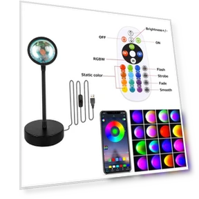 Smart Bluetooth Sunset Projection Lamp — Outdoor Light Projectors, Refreshing Home