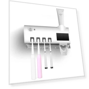 Smart Toothpaste Dispenser with UV Light — Travel Toothbrush Holders, Elegant Living House