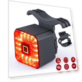 USB Rechargeable Bike Smart Brake Light — Bike Headlights, Actually lighting