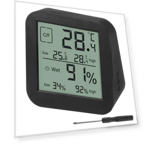 Electronic Touch Screen Desktop Clock — Hygrometers, AINYSZIN Automotive Parts