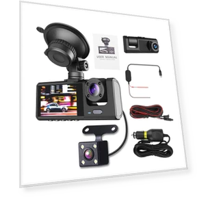 Full HD Car DVR with Triple Lens — Dashboard Cameras, Cars Auto Home