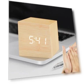 LED Digital Wooden Alarm Clock — Clocks, Wrigleys