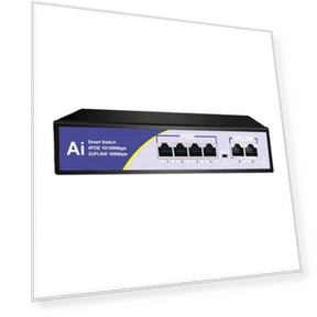 POE Switch 6 Ports 100 Mbps Ethernet Smart Switch — Hubs, KuWFi