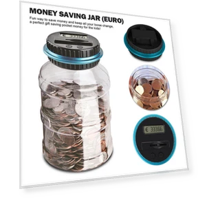 Portable LCD Display Smart Electronic Digital Coin Counting Piggy Bank — Savings & Piggy Banks, Simple and warm