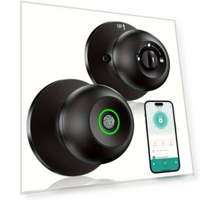 Smart Door Handle with Fingerprint Scanner — Locks, Living style