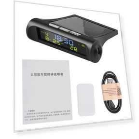 Solar Charging USB Car Clock — Clock, Auto Accessories Home