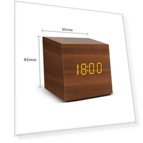 Triangular Wooden LED Smart Alarm Clock — Clocks