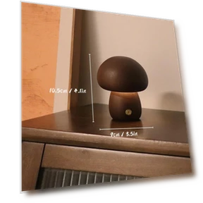Wooden Mushroom Night Light — Nightstands, Your Warm Home