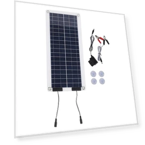 100W Polycrystalline Solar Panel with Controller — Renewable Energy Solutions, Stone Home