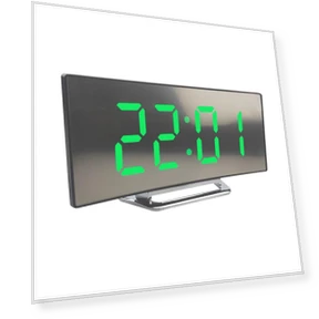 Curved LED Electronic Clock with Sleep Temperature — Clocks, Purely Home Goods
