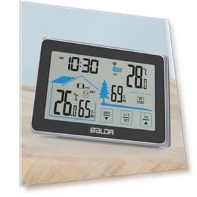 Electronic Hygrometer, Smart Weather Station — Home Climate Control, Elegant Living House