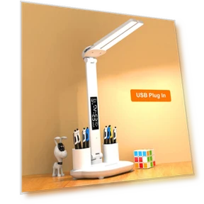 LED Desk Lamp with Dual Heads — Study & Desk Lighting, Purely Home Goods