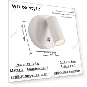 LED Wall Sconce with Touch Control — Wall Lighting, TOP HOME